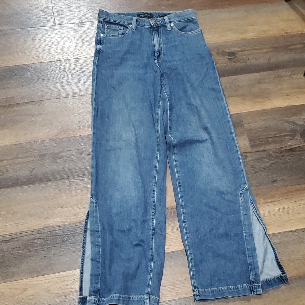 Banana Republic Blue Split Wide Leg Denim